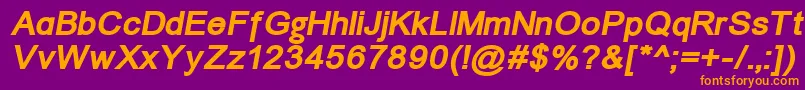 Un1251bi Font – Orange Fonts on Purple Background