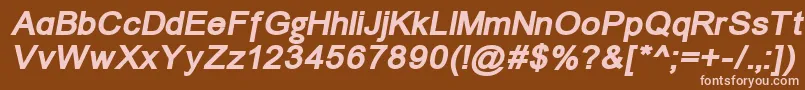 Un1251bi Font – Pink Fonts on Brown Background