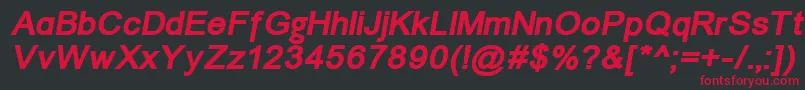 Un1251bi Font – Red Fonts on Black Background