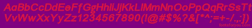 Un1251bi Font – Red Fonts on Purple Background