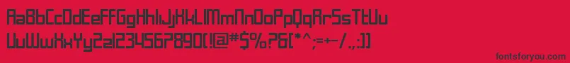 フォントSfLaundromaticExtended – 赤い背景に黒い文字