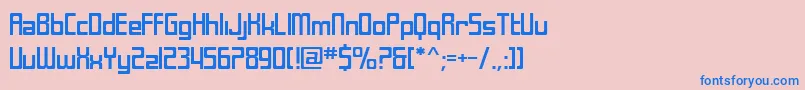 SfLaundromaticExtended Font – Blue Fonts on Pink Background