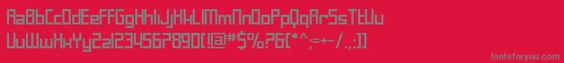 フォントSfLaundromaticExtended – 赤い背景に灰色の文字