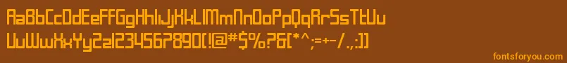 SfLaundromaticExtended Font – Orange Fonts on Brown Background