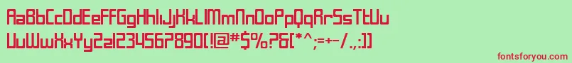 SfLaundromaticExtended Font – Red Fonts on Green Background