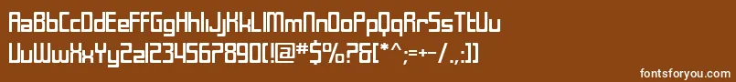 SfLaundromaticExtended Font – White Fonts on Brown Background