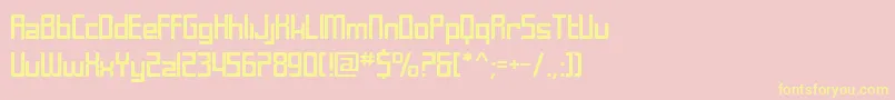SfLaundromaticExtended Font – Yellow Fonts on Pink Background