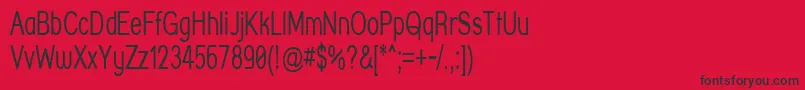 StreetCornerNarrow Font – Black Fonts on Red Background