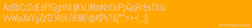 Fonte StreetCornerNarrow – fontes rosa em um fundo laranja