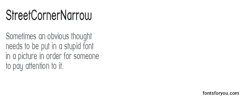 StreetCornerNarrow Font