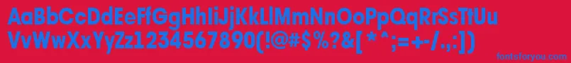 AAvantetcknrExtrabold Font – Blue Fonts on Red Background