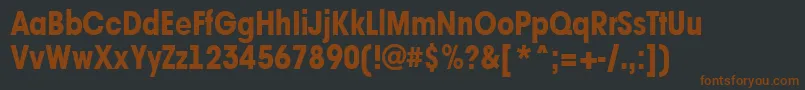 Czcionka AAvantetcknrExtrabold – brązowe czcionki na czarnym tle