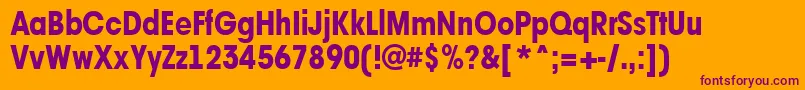 AAvantetcknrExtrabold Font – Purple Fonts on Orange Background