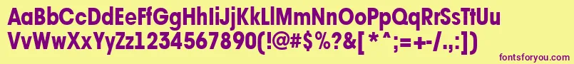 AAvantetcknrExtrabold Font – Purple Fonts on Yellow Background
