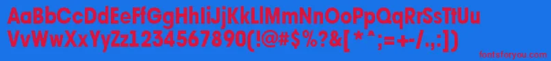 AAvantetcknrExtrabold Font – Red Fonts on Blue Background