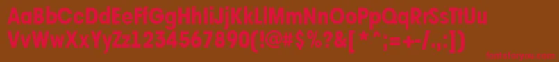 AAvantetcknrExtrabold Font – Red Fonts on Brown Background
