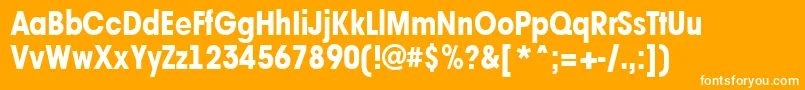 AAvantetcknrExtrabold Font – White Fonts on Orange Background