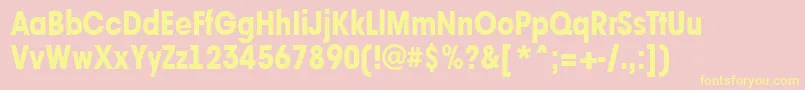 AAvantetcknrExtrabold Font – Yellow Fonts on Pink Background