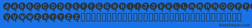 More about KrHelium Font KrHelium Font – Black Fonts on Blue Background