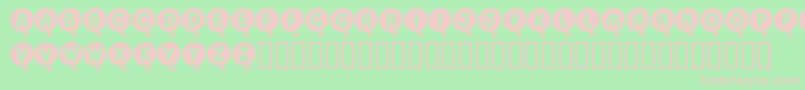 KrHelium Font – Pink Fonts on Green Background