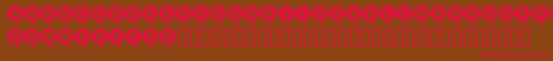 KrHelium Font – Red Fonts on Brown Background