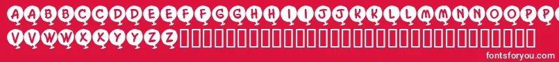 KrHelium Font – White Fonts on Red Background