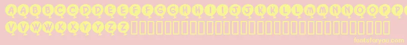 KrHelium Font – Yellow Fonts on Pink Background