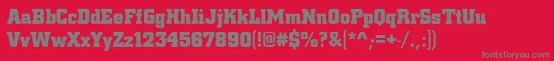 Citydbol Font – Gray Fonts on Red Background