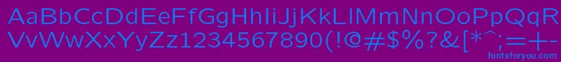 Lmsansquot8Regular Font – Blue Fonts on Purple Background