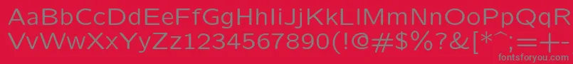 Lmsansquot8Regular-Schriftart – Graue Schriften auf rotem Hintergrund