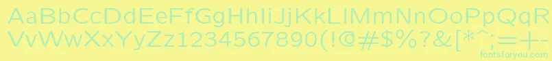 Police Lmsansquot8Regular – polices vertes sur fond jaune
