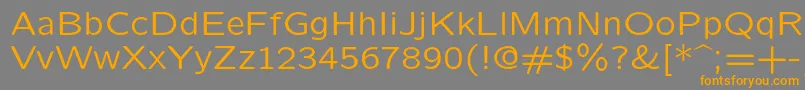 Lmsansquot8Regular-Schriftart – Orangefarbene Schriften auf grauem Hintergrund