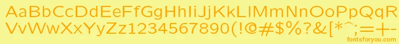 Lmsansquot8Regular Font – Orange Fonts on Yellow Background