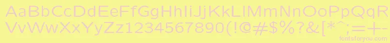 Czcionka Lmsansquot8Regular – różowe czcionki na żółtym tle