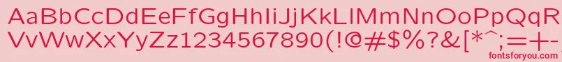 Czcionka Lmsansquot8Regular – czerwone czcionki na różowym tle