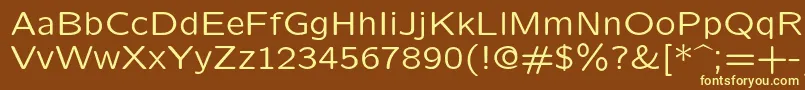 Police Lmsansquot8Regular – polices jaunes sur fond brun