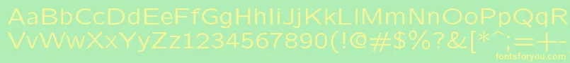 フォントLmsansquot8Regular – 黄色の文字が緑の背景にあります