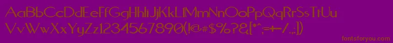 AquaductWarp-fontti – ruskeat fontit violetilla taustalla