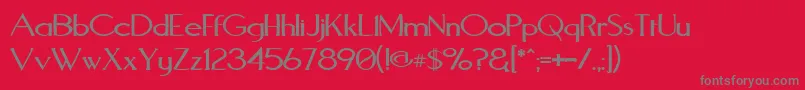 AquaductWarp Font – Gray Fonts on Red Background