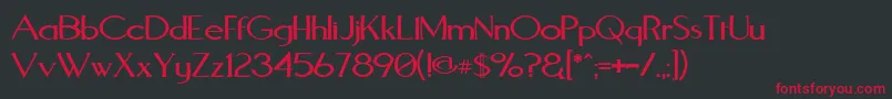 AquaductWarp Font – Red Fonts on Black Background