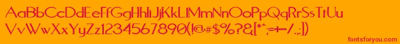 AquaductWarp Font – Red Fonts on Orange Background