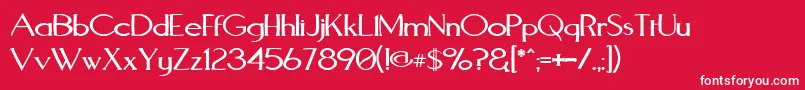 AquaductWarp Font – White Fonts on Red Background