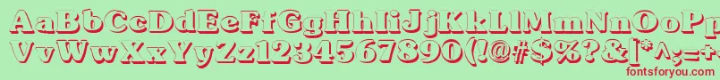 SubwayShadow Font – Red Fonts on Green Background