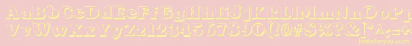 SubwayShadow Font – Yellow Fonts on Pink Background