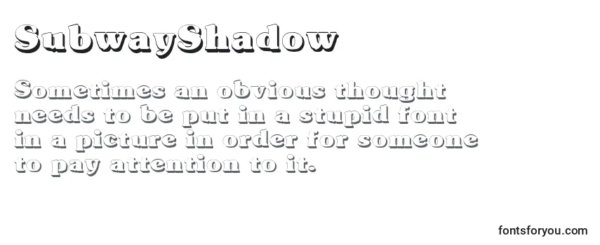SubwayShadow -fontin tarkastelu