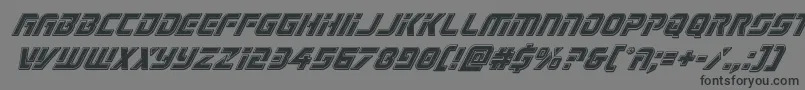 Legiosabinabevelital-Schriftart – Schwarze Schriften auf grauem Hintergrund