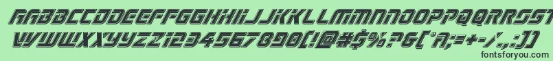 Legiosabinabevelital Font – Black Fonts on Green Background