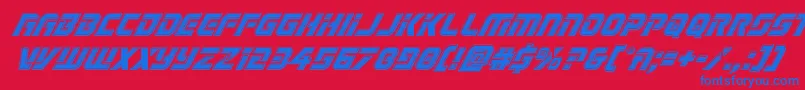 Legiosabinabevelital Font – Blue Fonts on Red Background