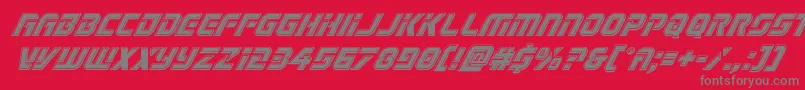 Legiosabinabevelital Font – Gray Fonts on Red Background