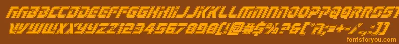 Police Legiosabinabevelital – polices orange sur fond brun